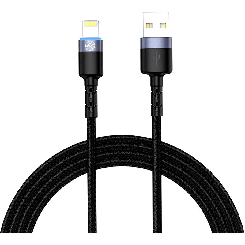 TELLUR Καλώδιο Δεδομένων Tellur USB to Lightning με LED Φως 1.2m - Black
