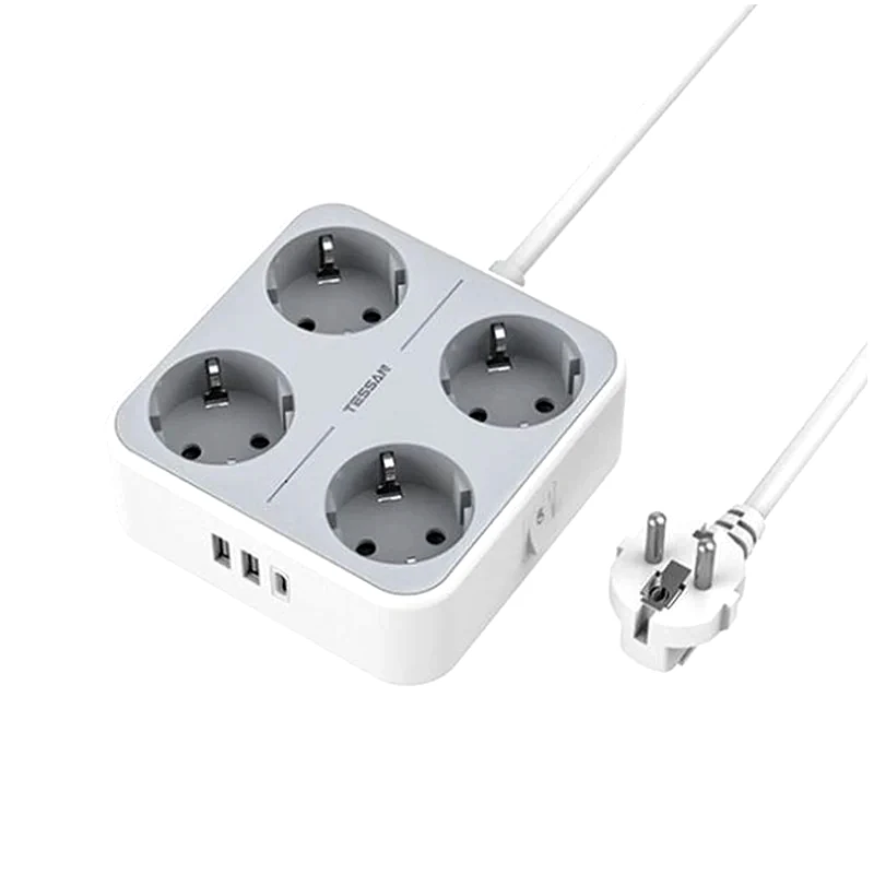 TESSAN Πολύπριζο TESSAN TS-302-C με θύρες AC, USB-A, USB-C