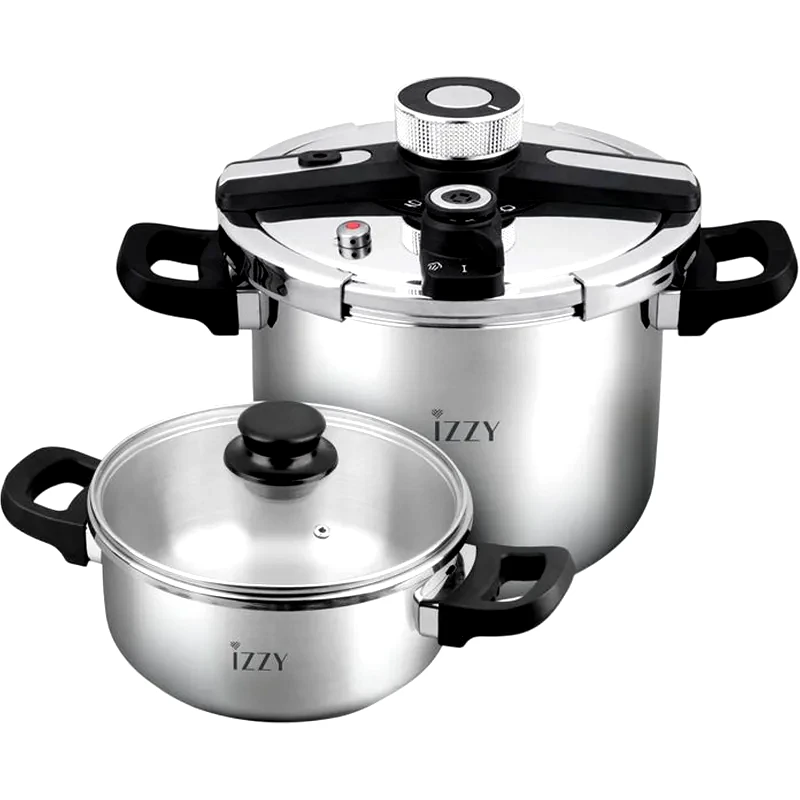 IZZY Σετ Χύτρα Ταχύτητας ΙΖΖΥ GOURMET 9 L + 5 L Inox