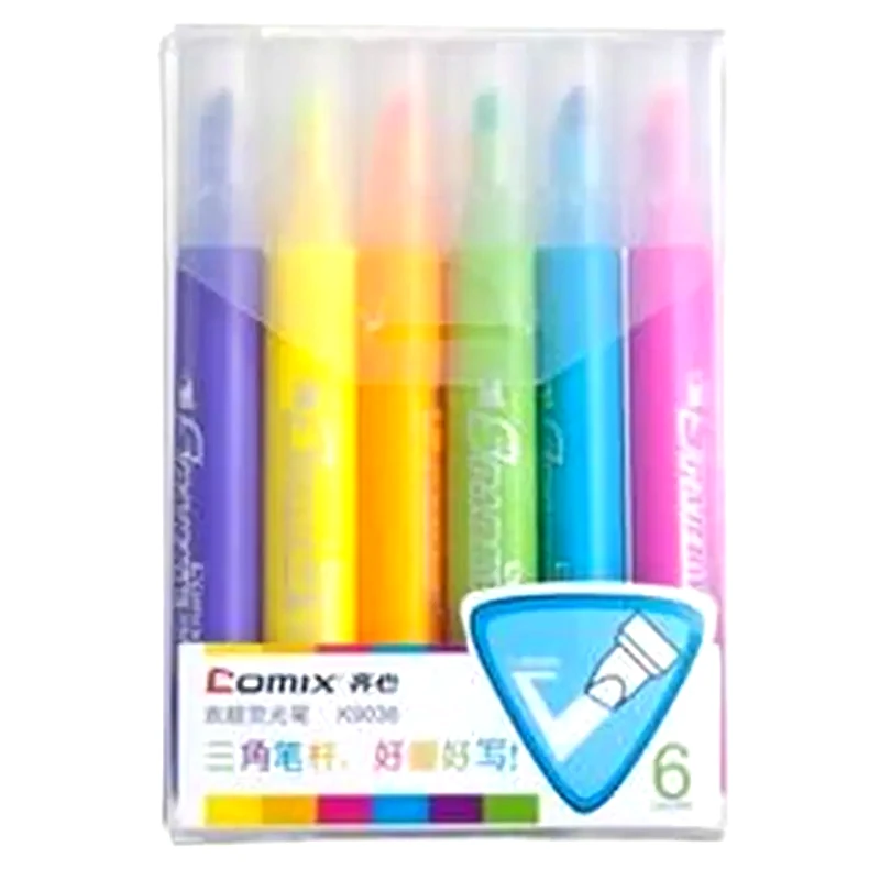 COMIX Μαρκαδόροι Υπογράμμισης Comix 1.0 mm (6 Τεμάχια)