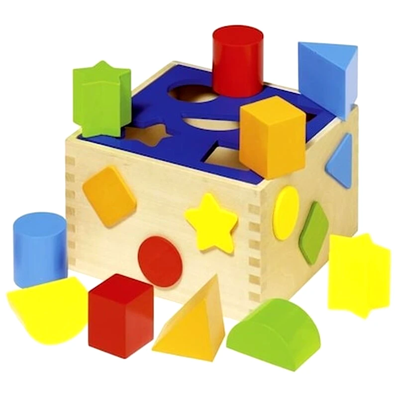 GOKI Goki Κύβος Ταξινόμησης Σχημάτων Ξύλινος 16x10cm 10Τμχ