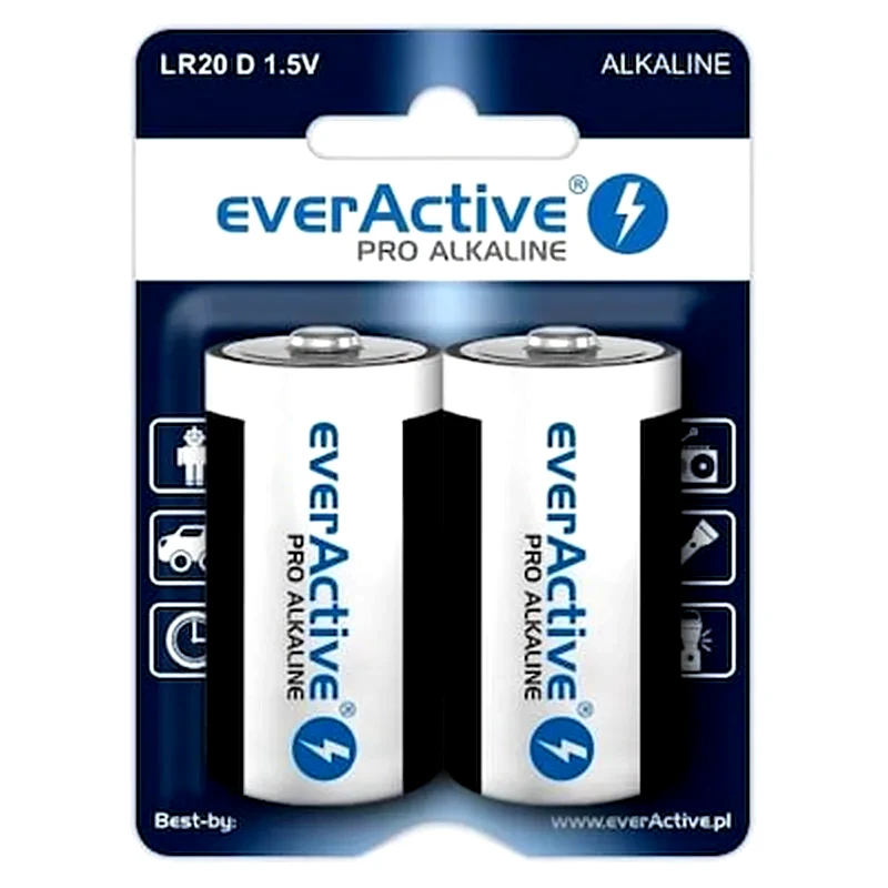 EVERACTIVE Μπαταρία Alkaline Batteries Everactive Pro Alkaline Lr20 D - Blister Card - 2 Pieces