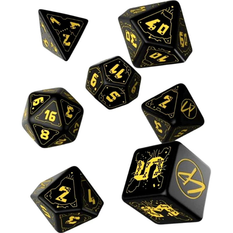 Q-WORKSHOP Σετ Ζάρια - Cyberpunk Red Dice Set - Wet Work