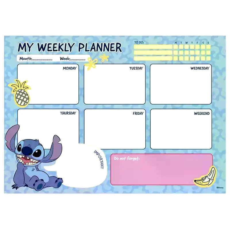 ERIK Εβδομαδιαίο Πλάνο Μπλοκ A4 Disney Lilo And Stitch Tropical 21x29cm