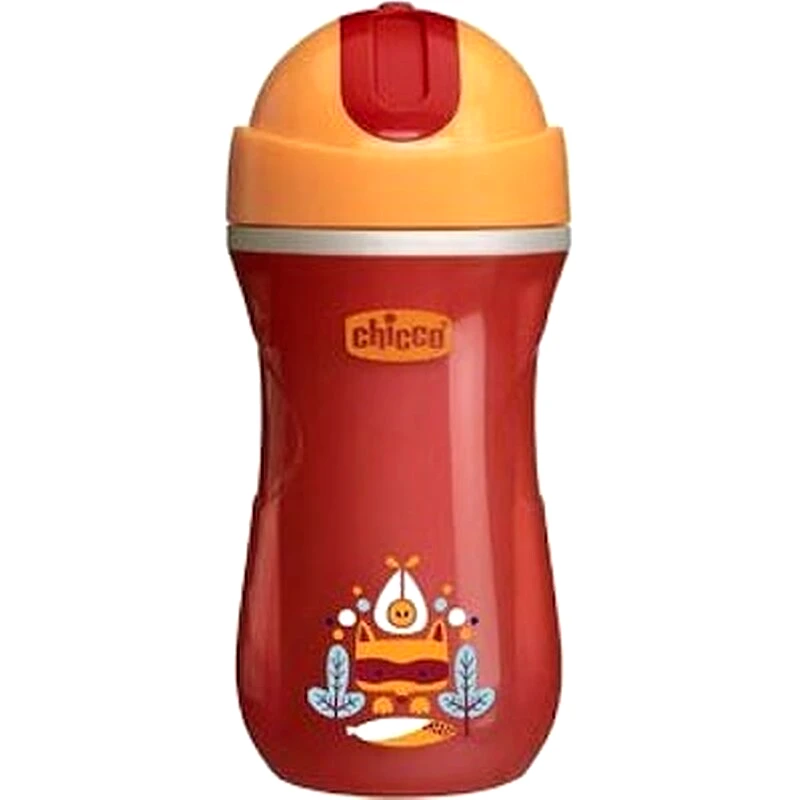 CHICCO Κυπελλο Με Καλαμακι Σιλικονης Chicco Sport Cup Κοκκινο 14m+ 226ml F04-06991-30-01