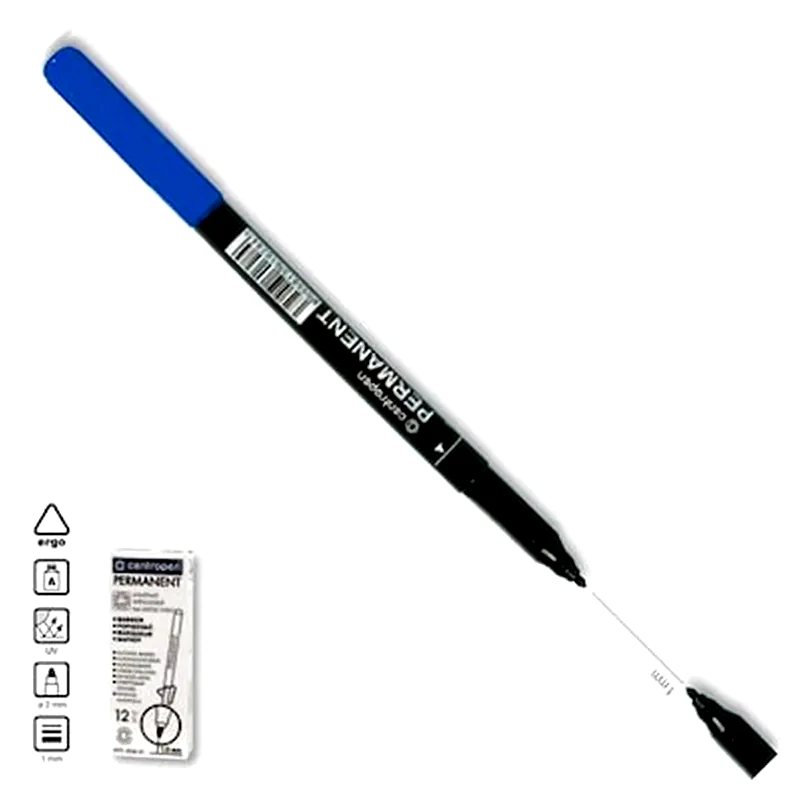 CENTROPEN Centropen Μαρκαδόρος Ανεξίτηλος Μπλε 1mm
