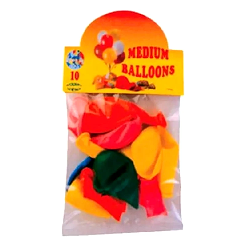 ΝΕΧΤ Μπαλόνια Αέρα Next Medium Balloons Normal 10 Tμχ - Πολύχρωμα