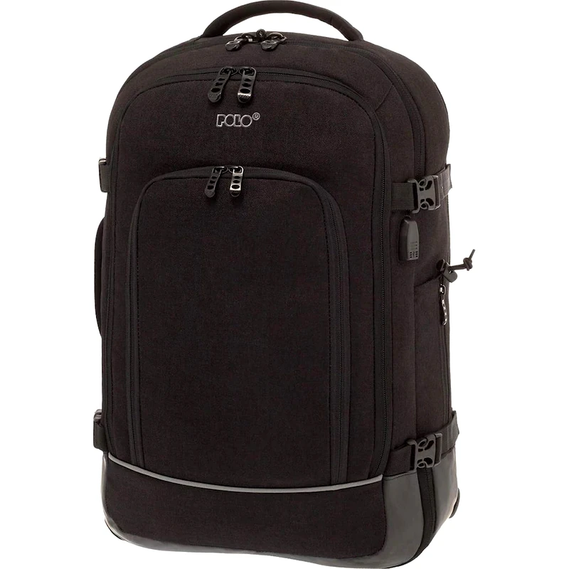 POLO Τσάντα Πλάτης Polo Cabin 40 lt με Θήκη Laptop 17 - Μαύρη