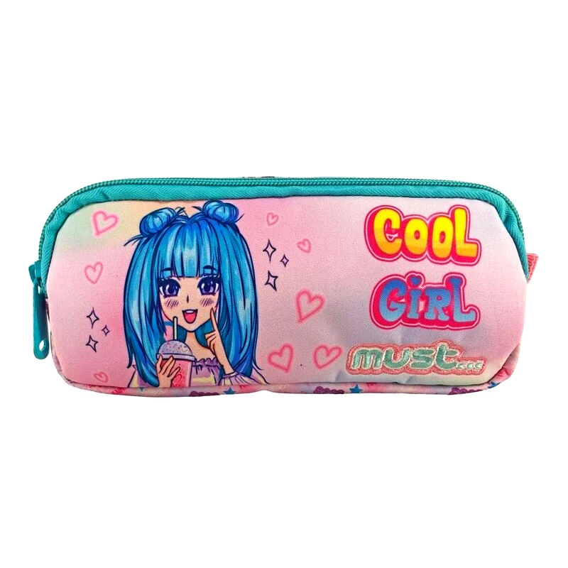 MUST... Κασετίνα Βαρελάκι Must Energy Cool Girl 2 Θήκες
