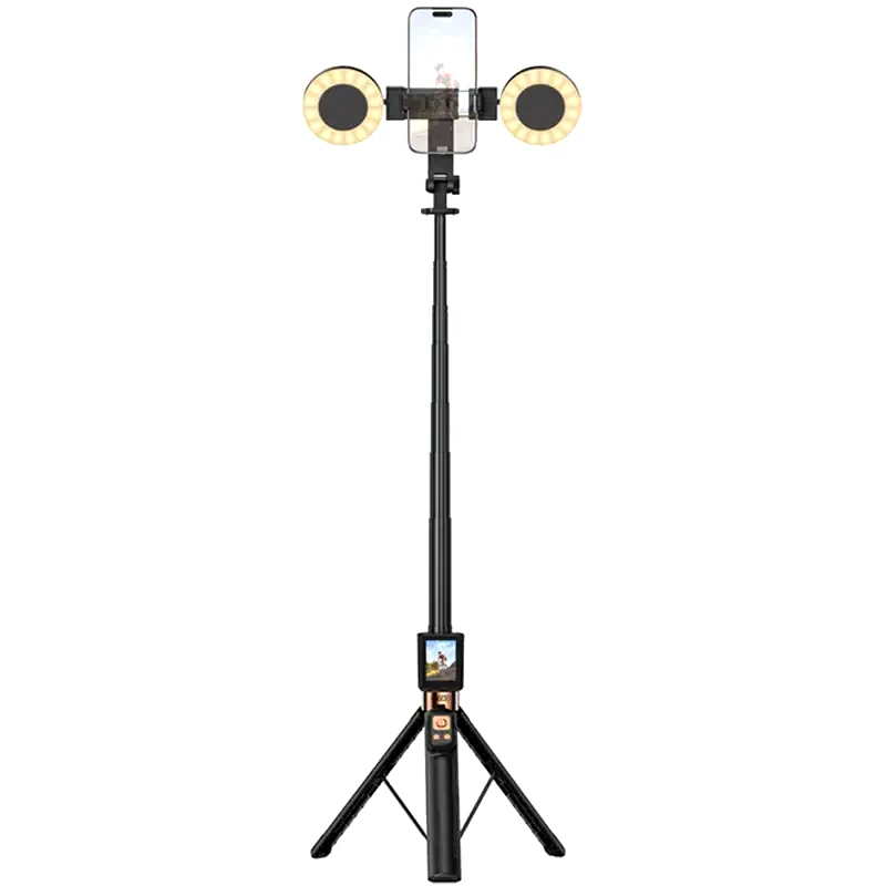 XO Selfie Stick XO SS23 με Ring Lights - Μαύρο