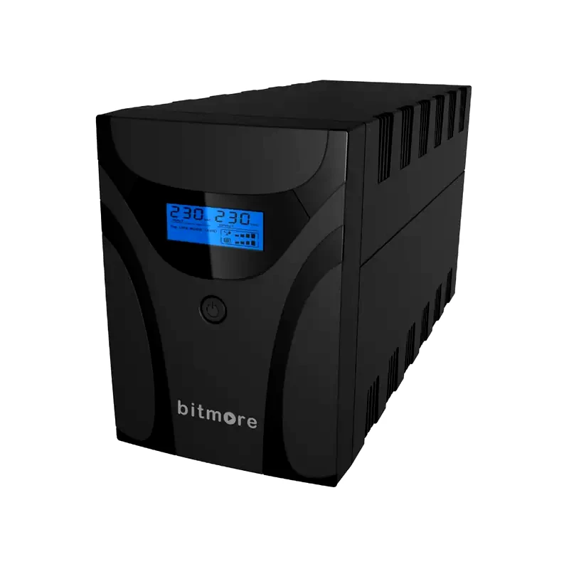 BITMORE UPS Bitmore U1200LCD 1200VA 600W Ανθρακί