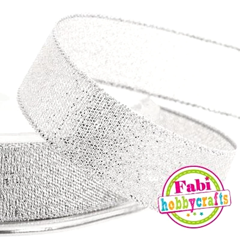 FABI Fabi Κορδελα Lurex 1cm X 10m Ασημι