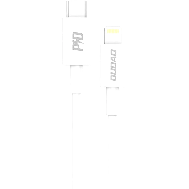 DUDAO Καλώδιο δεδομένων Dudao L6X USB-C Male σε Lightning 1m - Λευκό
