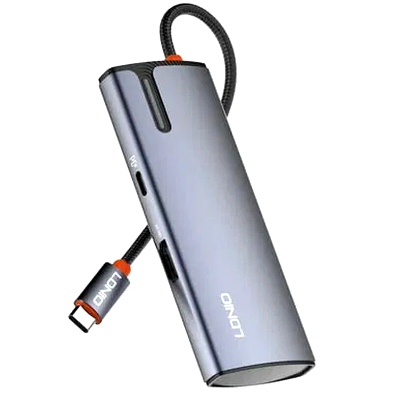 LDNIO Ldnio Docking Station DS-15H 5 Θυρών με Σύνδεση USB-C, 4K, 100W PD - Γκρι