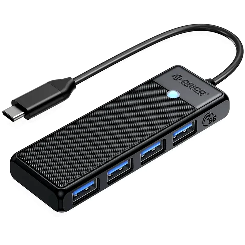 ORICO Orico Usb-c Hub Papw4a-c3 Με 4x Usb Θύρες, 5gbps, Μαύρο