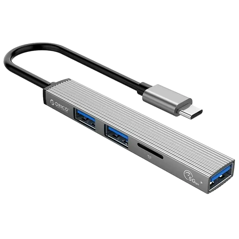 ORICO Orico Usb Type-c Hub Ah-12f, 3x Usb Ports, Tf Port, Γκρι