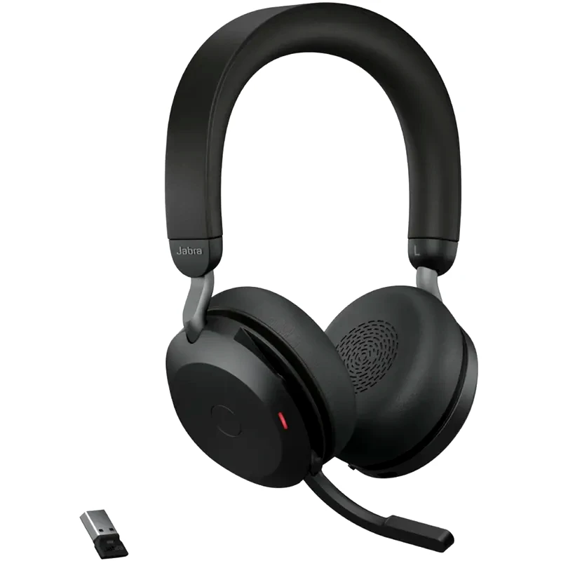 JABRA Ακουστικά Headset Jabra Evolve2 75 με Μικρόφωνο - Μαύρο