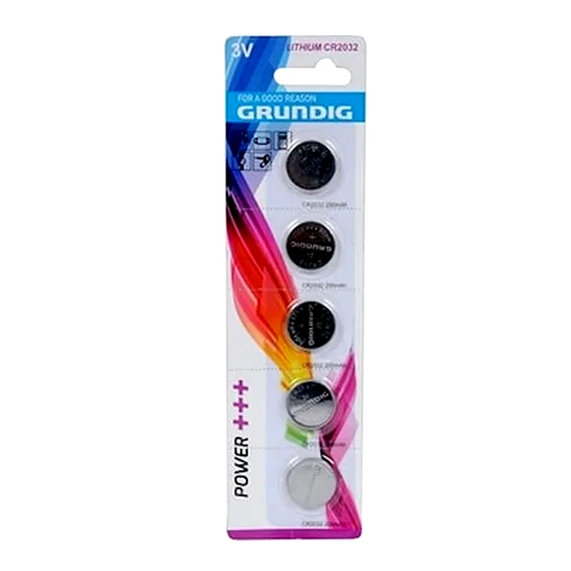 GRUNDIG Μπαταριες Κουμπι Cr2032 Grundig Σετ5 Λιθιου 5,5x20x0,5cm 53895