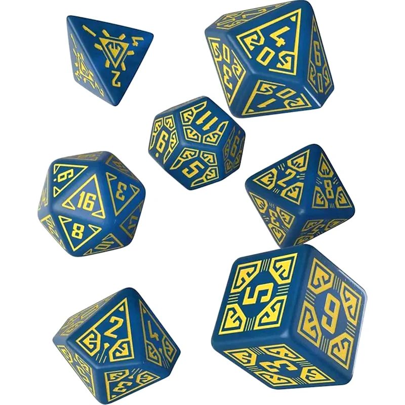 Q-WORKSHOP Σετ Ζάρια - Arcade Dice Set - Blue And Yellow