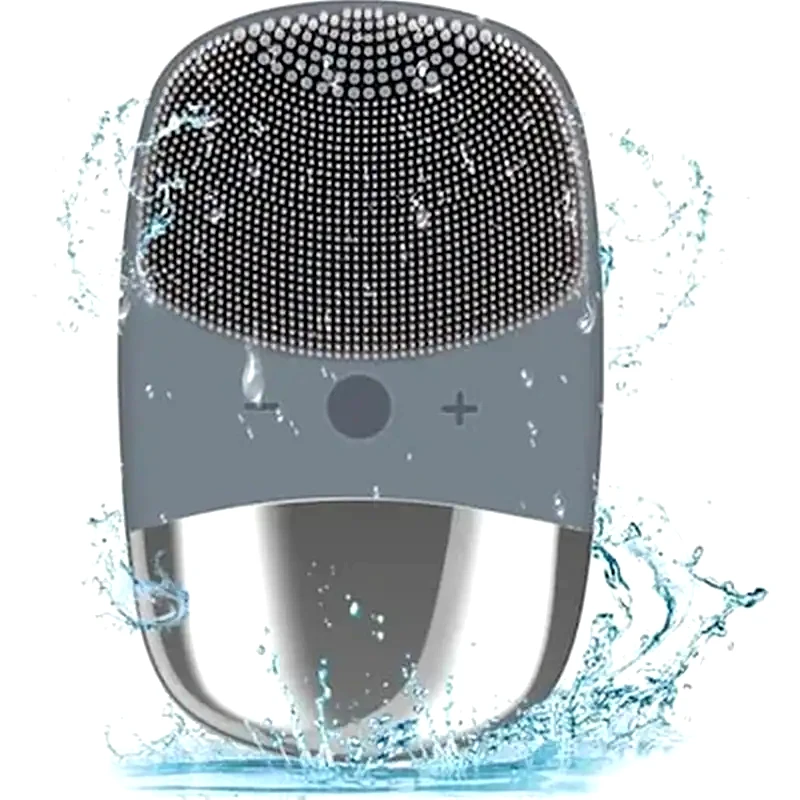 OEM Anlan Βούρτσα Καθαρισμού - Mini Silicone Electric Facial Brush Aljmy04-0g Γκρι