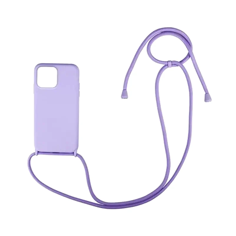 MY COLOURS Θήκη Σιλικόνης Με Κορδόνι Carryhang Για Apple - My Colors - Λιλά - Iphone 13 Pro Max