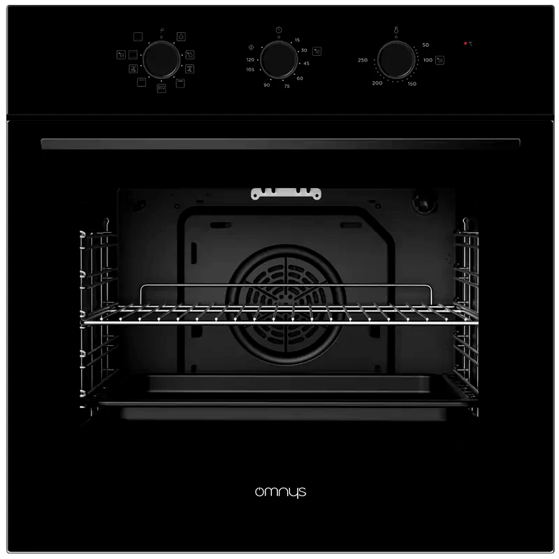 OMNYS OMNYS OV7009MRBL 70 Lt Μαύρο Εντοιχιζόμενος Φούρνος Άνω Πάγκου