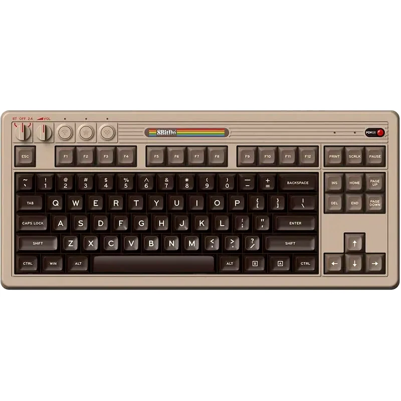 8BITDO 8Bitdo Retro C64 Edition Ασύρματο Gaming Μηχανικό Πληκτρολόγιο Tenkeyless