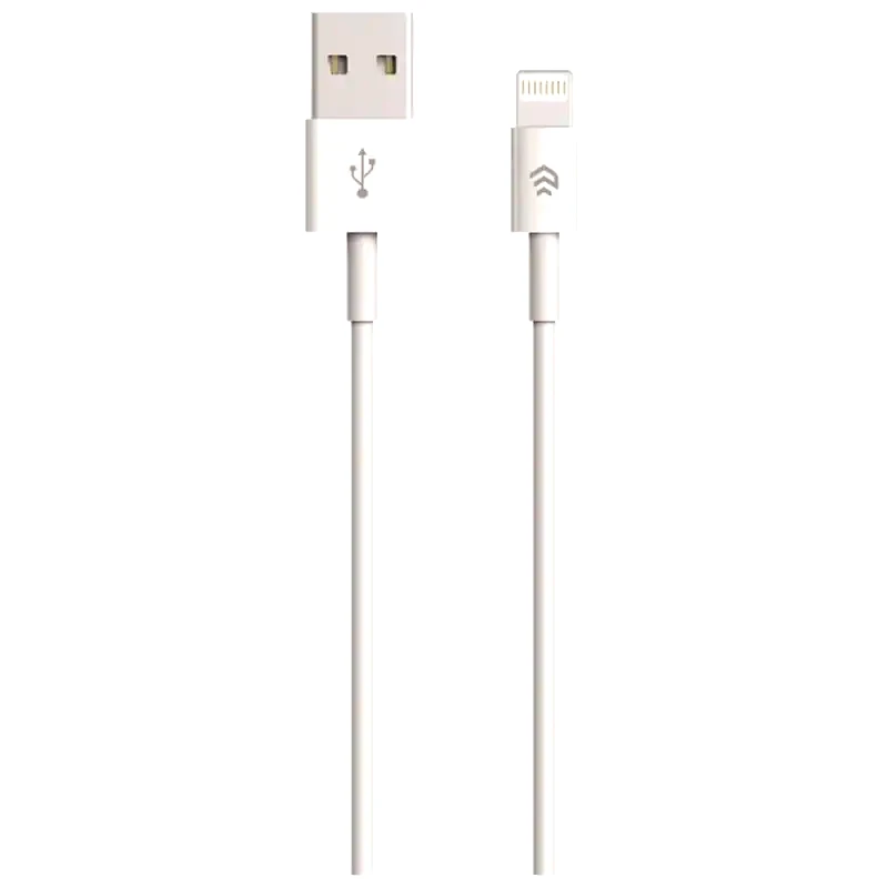 DEVIA Καλώδιο Φόρτισης Devia Smart USB σε Lightning - 2.0m - 2.1A - Λευκό