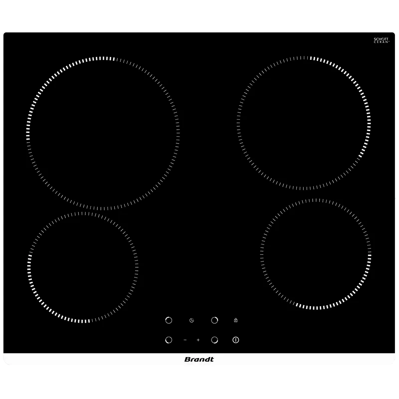 BRANDT Εστία Κεραμική Αυτόνομη BRANDT BPV1641B 60 cm - Μαύρο