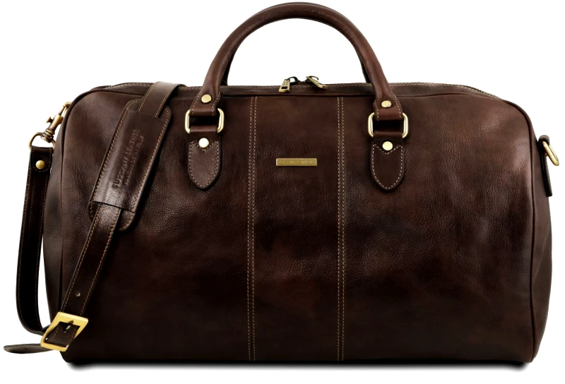Tuscany Leather Σάκος ταξιδίου δερμάτινος - Lisbona TL141657 Καφέ σκούρο Tuscany Leather