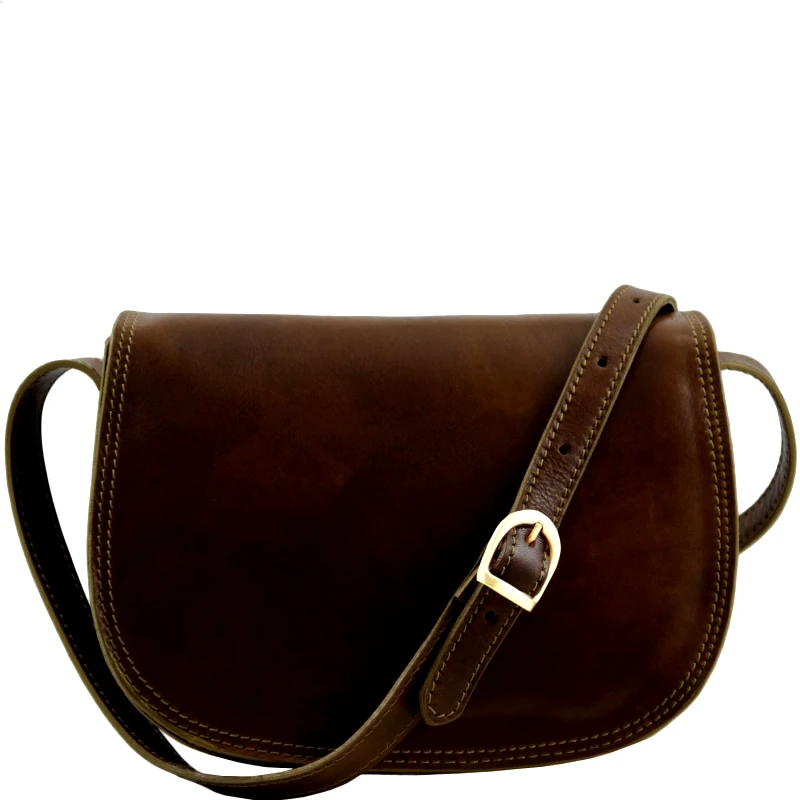 Tuscany Leather Γυναικεία Τσάντα Δερμάτινη Isabella Καφέ σκούρο Tuscany Leather