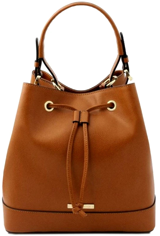 Tuscany Leather Γυναικεία Τσάντα Δερμάτινη Minerva Tuscany Leather TL142145 Κονιάκ