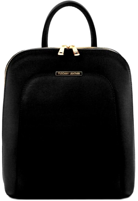 Tuscany Leather Τσάντα Πλάτης Δερμάτινη Tuscany Leather TL141631 Μαύρο
