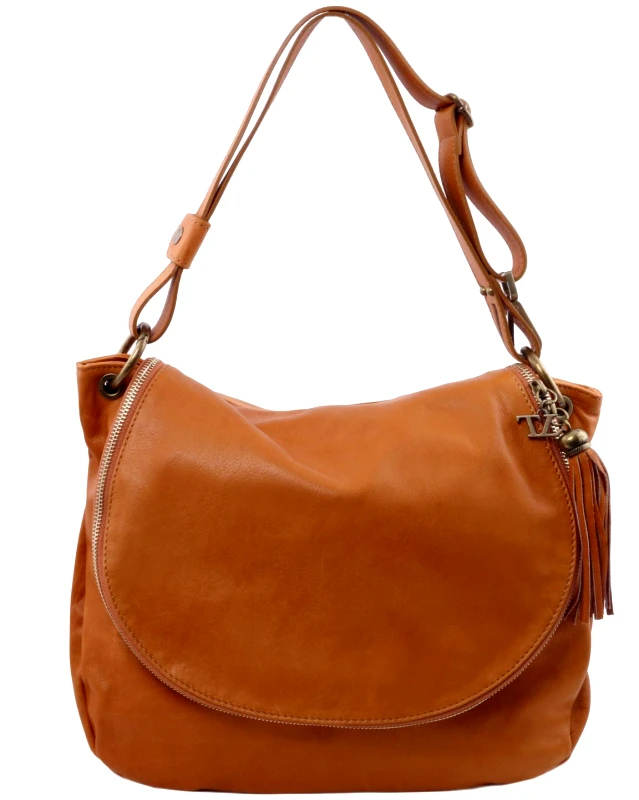 Tuscany Leather Γυναικεία Τσάντα Δερμάτινη TL141110 Κονιάκ Tuscany Leather