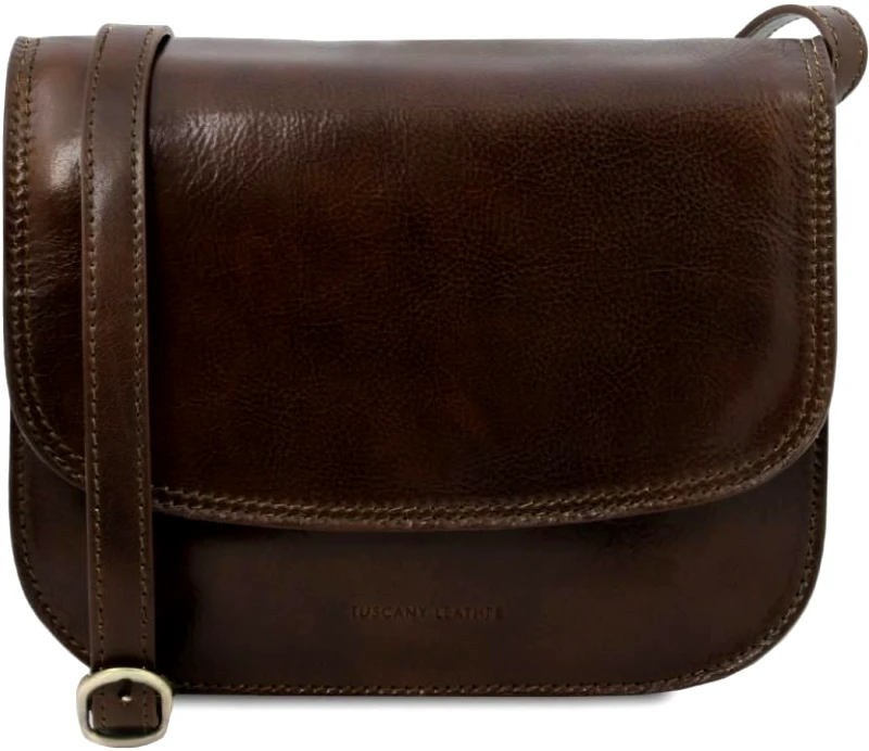Tuscany Leather Γυναικεία Τσάντα Δερμάτινη Greta Tuscany Leather TL141958 Καφέ σκούρο