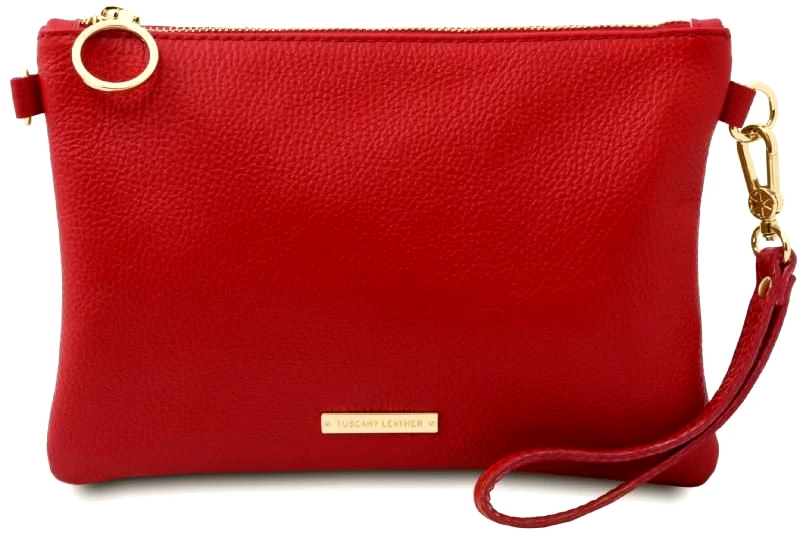 Tuscany Leather Γυναικείο Τσαντάκι Δερμάτινο Tuscany Leather TL142029 Κόκκινο lipstick