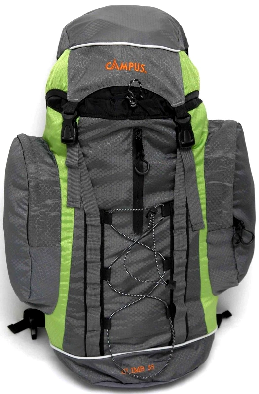 Campus Ορειβατικό Σακίδιο Climb 55lt Γκρι/Lime Campus 810-5948-3