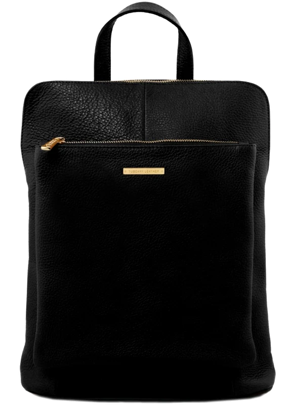 Tuscany Leather Γυναικεία Τσάντα Πλάτης - Ώμου Δερμάτινη TL141682 Μαύρο Tuscany Leather