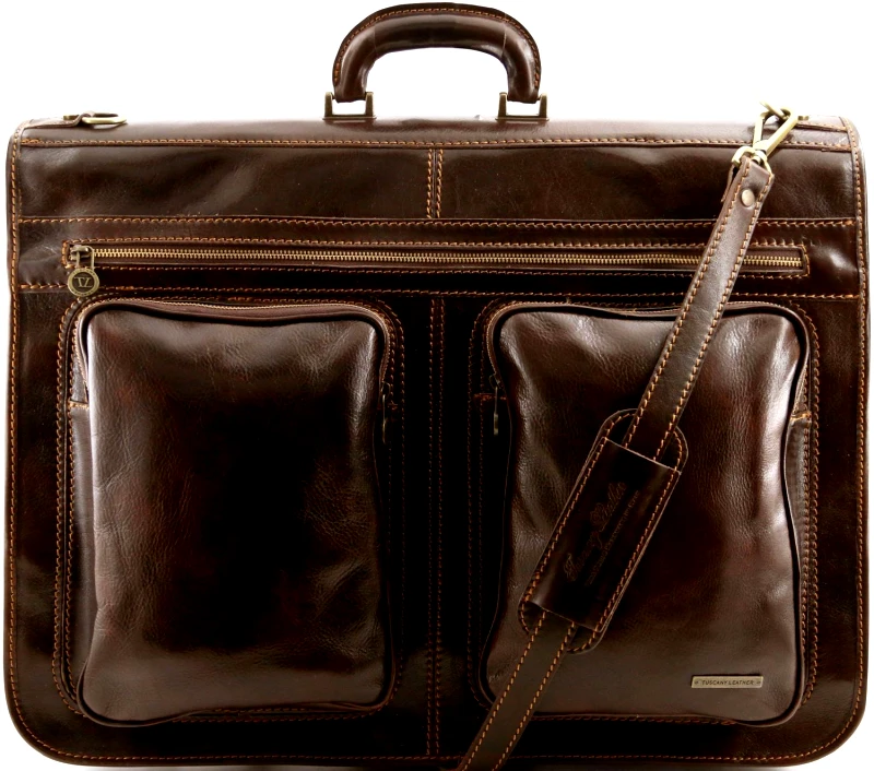 Tuscany Leather Βαλίτσα / Θήκη Ενδυμάτων Δερμάτινη Tahiti TL3030 Καφέ σκούρο Tuscany Leather