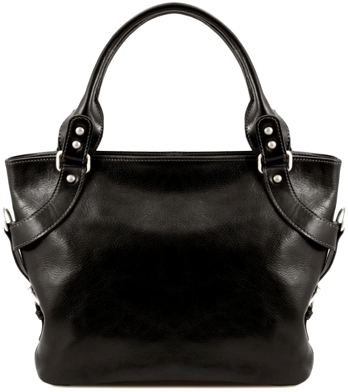 Tuscany Leather Γυναικεία Τσάντα Δερμάτινη Ilenia Μαύρο Tuscany Leather