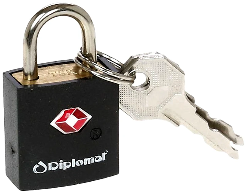 Diplomat Κλειδαριά TSA με Κλειδί Diplomat ACLOCK1 Μαύρο