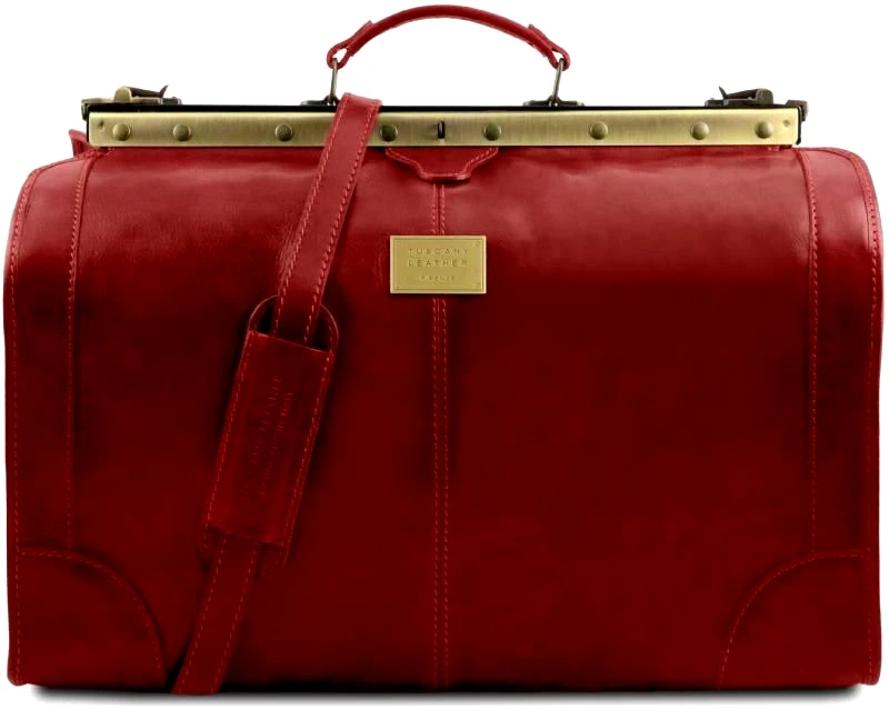 Tuscany Leather Ιατρική Τσάντα Δερμάτινη Madrid Large Tuscany Leather TL1022 Κόκκινο