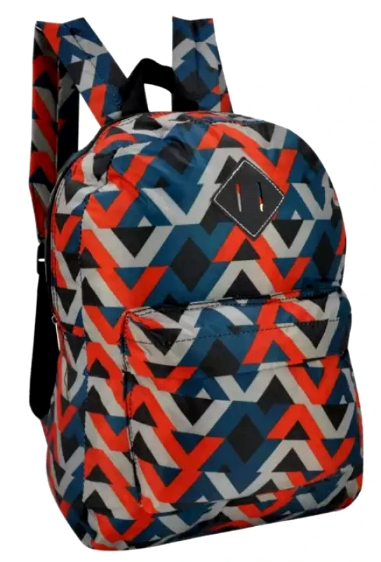 Oem Τσάντα Πλάτης Πολυεστέρα Geometric 30x15x39cm Πολύχρωμο