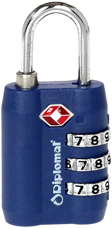 Diplomat Κλειδαριά με 3ψήφιο Συνδυασμό Diplomat ACLOCK3 Μπλε