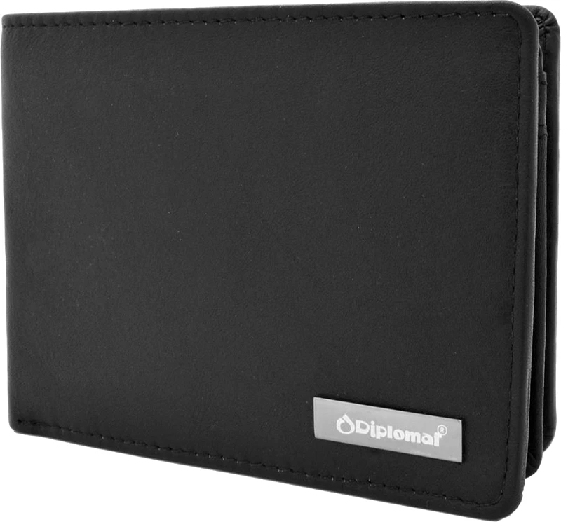Diplomat Ανδρικό Δερμάτινο Πορτοφόλι Οριζόντιο Diplomat MN414 Μαυρο
