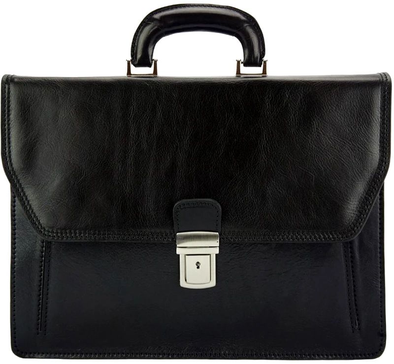 Firenze Leather Δερματινος Χαρτοφυλακας Corrado Firenze Leather 7631 Μαύρο