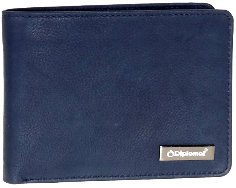 Diplomat Ανδρικό Δερμάτινο Πορτοφόλι Οριζόντιο Diplomat MN414 Μπλε