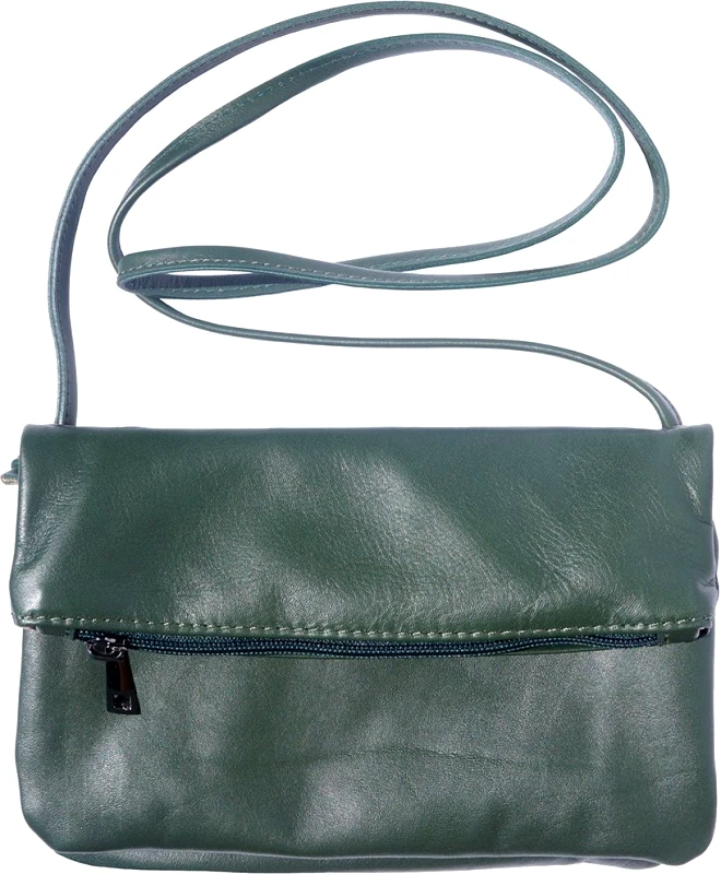 Firenze Leather Δερματινο Τσαντακι Φακελος Anita Firenze Leather 3601 Σκουρο Πρασινο