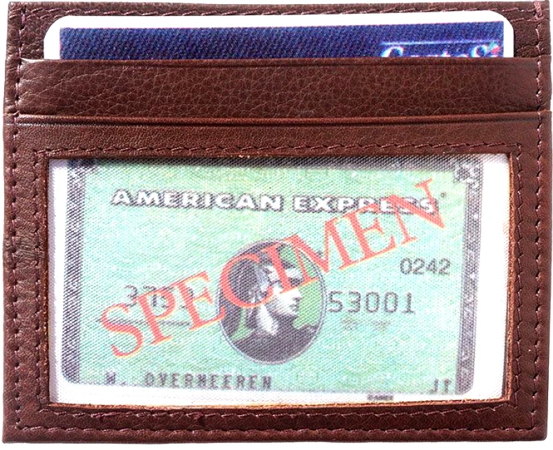 Firenze Leather Θηκη για Καρτες Δερματινη Firenze Leather PC332 Σκουρο Καφε