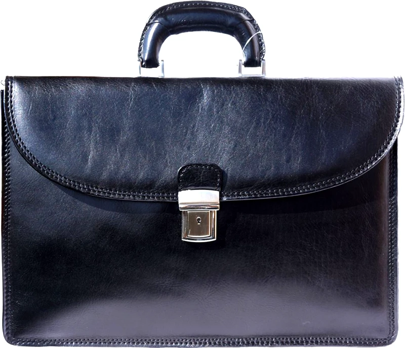 Firenze Leather Δερμάτινος Χαρτοφύλακας 3 Θέσεων Firenze Leather 7617 Μαύρο